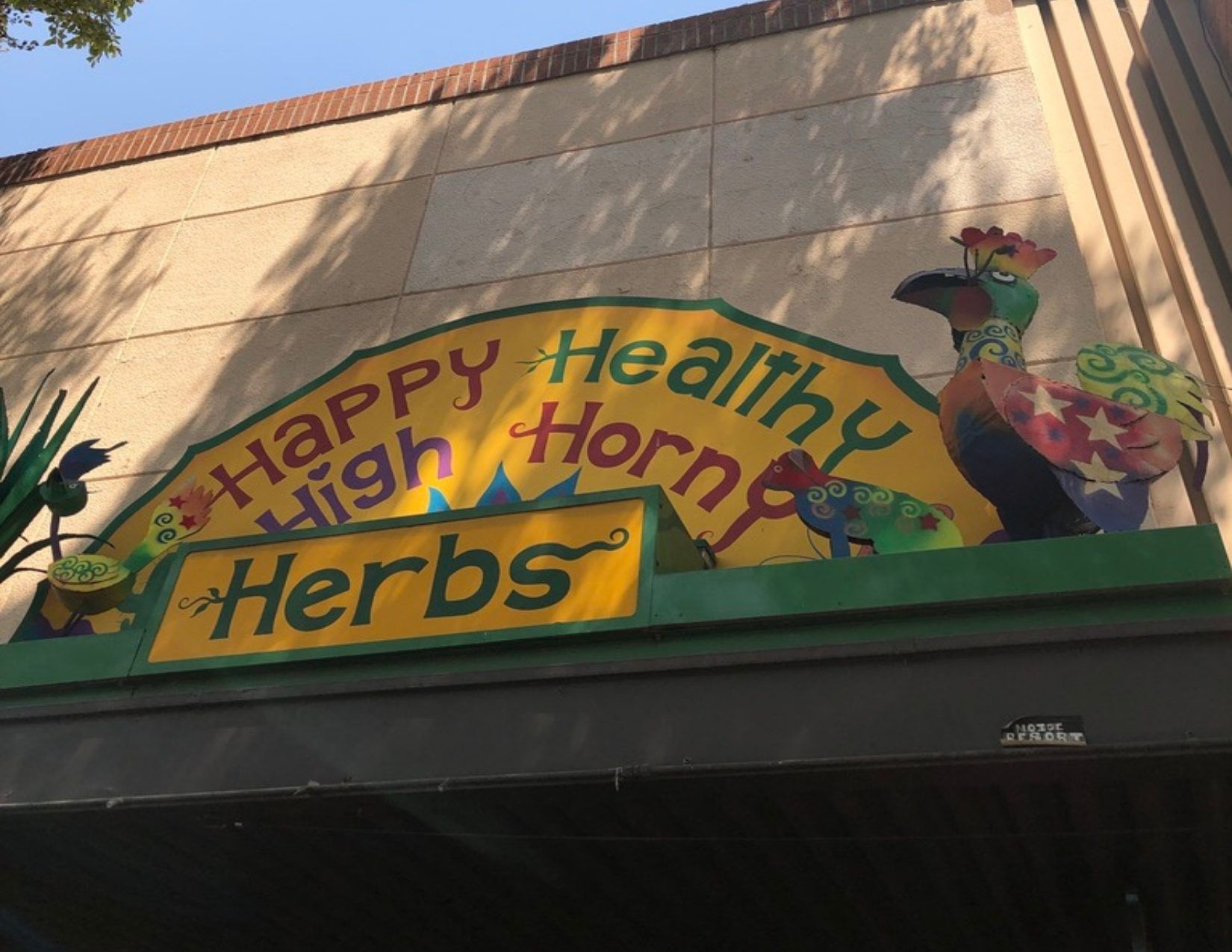 Sign for Happy Healthy High Horny Herbs in Tempe Arizona