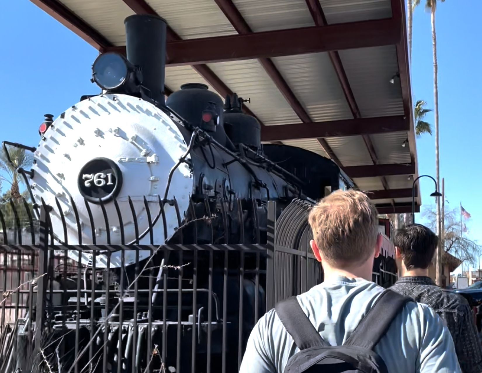 steam engine number 761 displayed in Wickenburg, Arizona