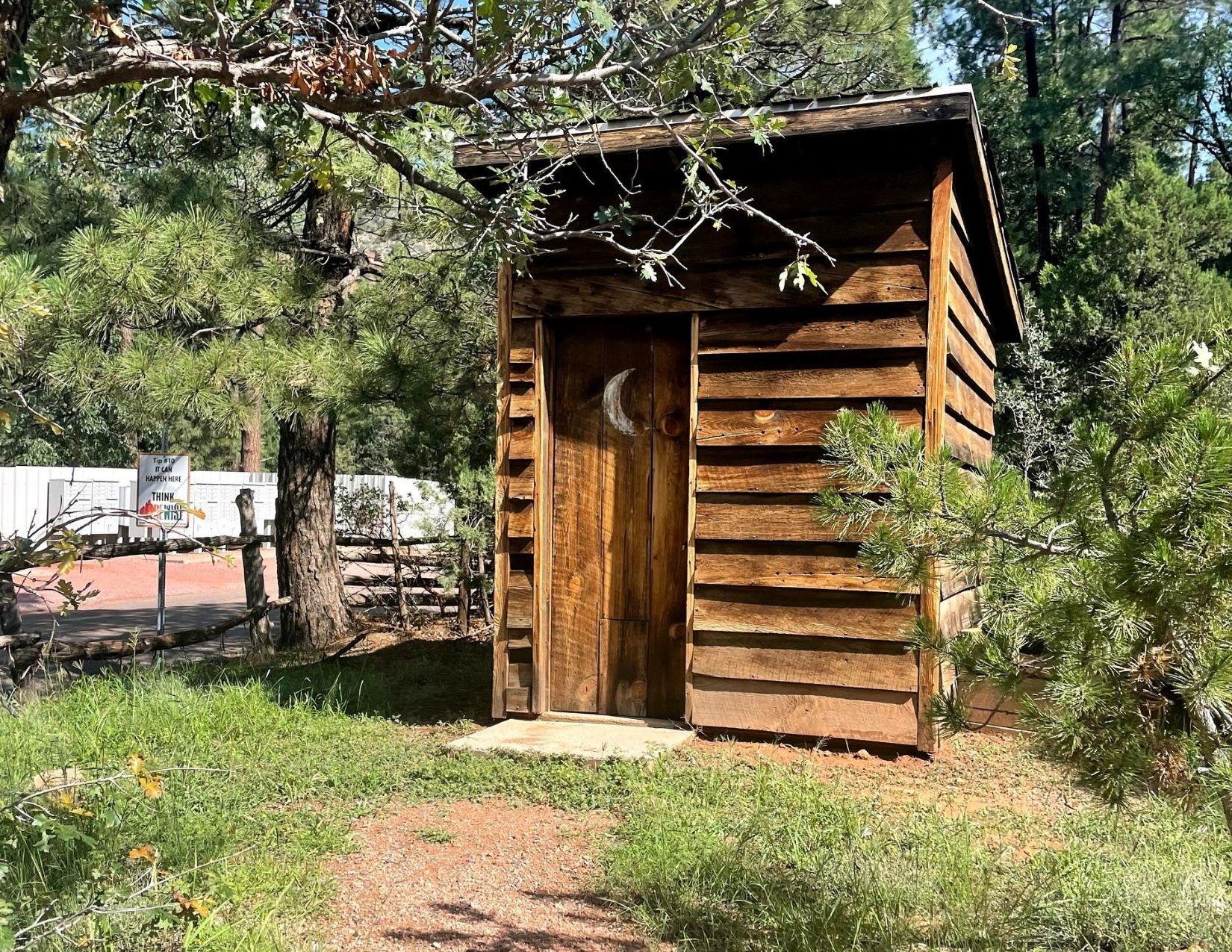 An outhouse that resembles the one from the movie Shrek