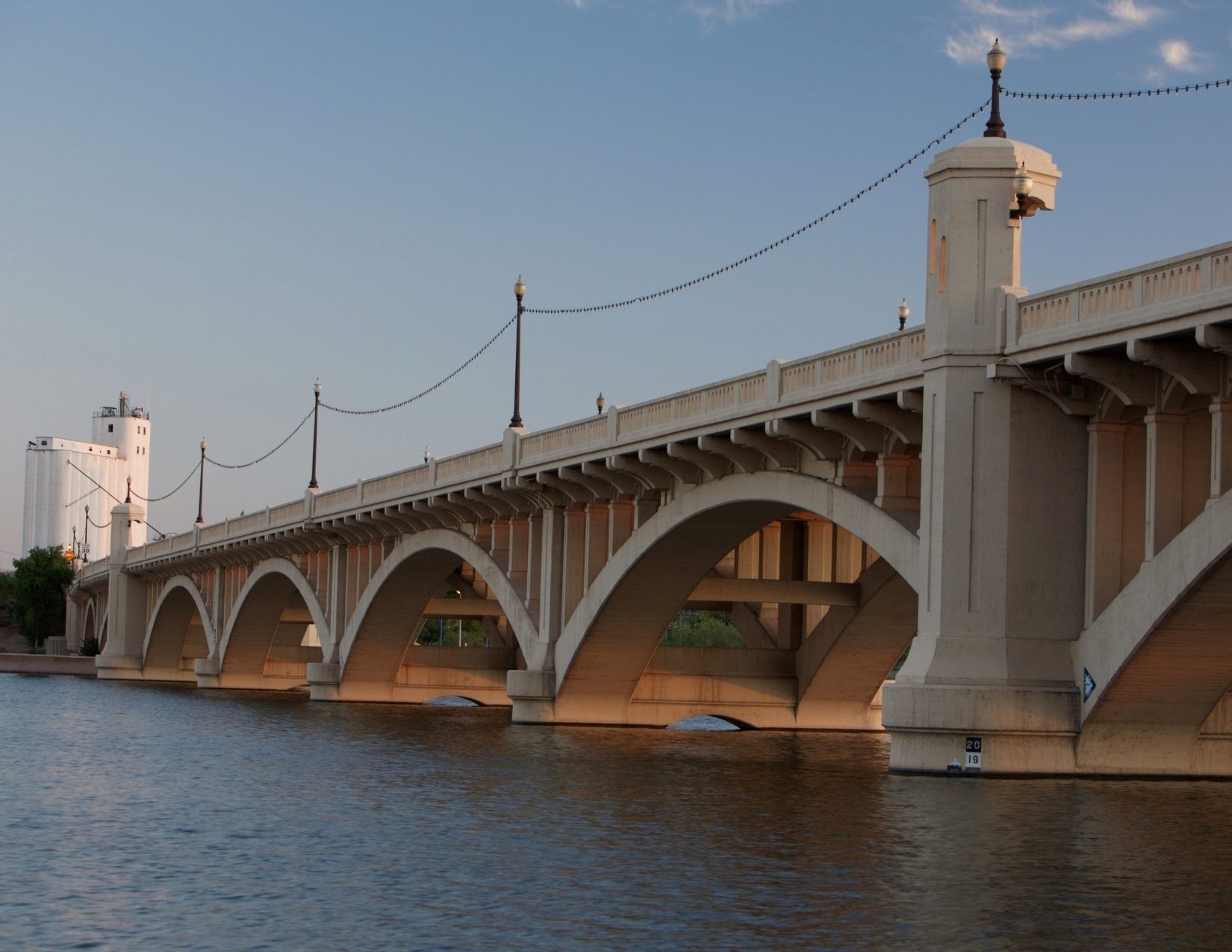 The Mill Avenue Bridge by Tempe Town Lake in Tempe Arizona