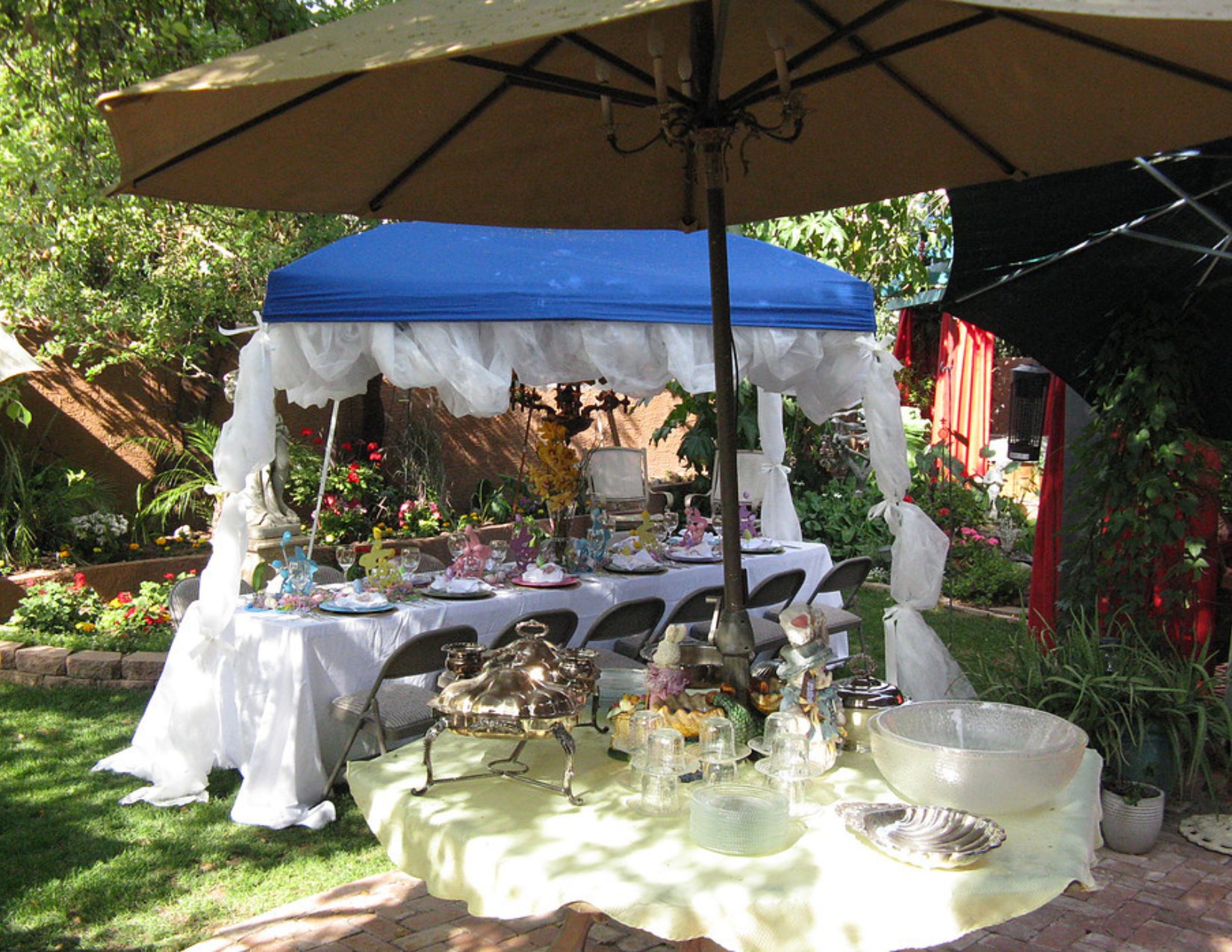 An affordable wedding reception in a peaceful garden in Phoenix, Arizona