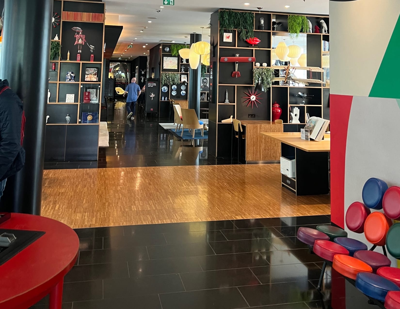 hotel lobby of CitizenM Hôtel in Paris, France