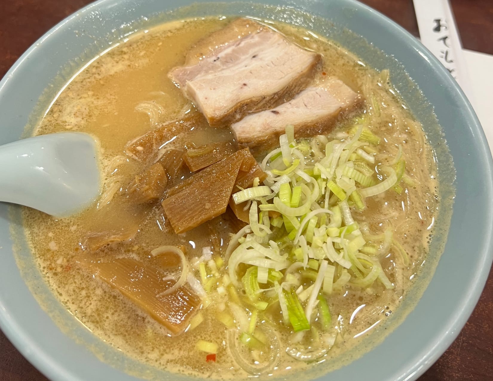 delicious bowl of pork ramen from higuma in Paris, France