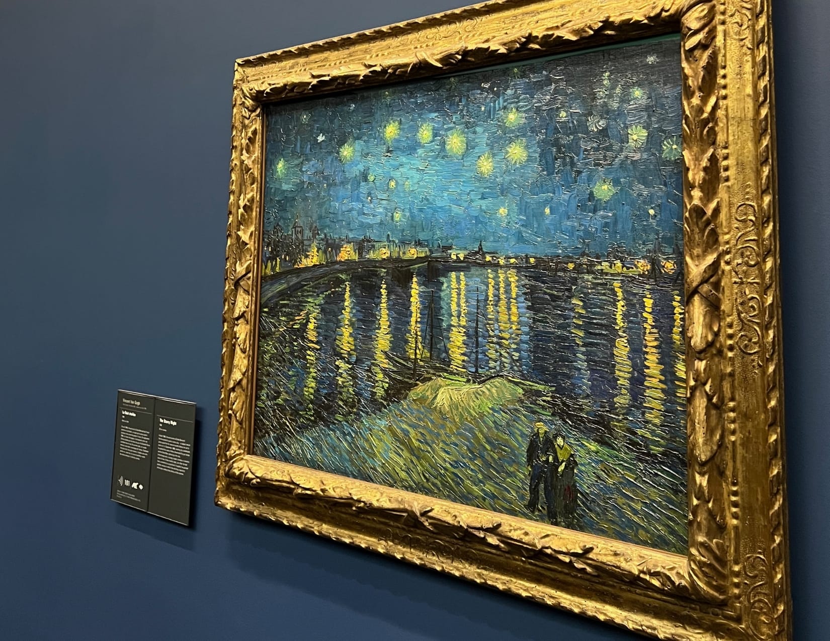 Starry Night Over the Rhône painting by Vincent Van Gogh at The Musee d'Orsay in Paris, France